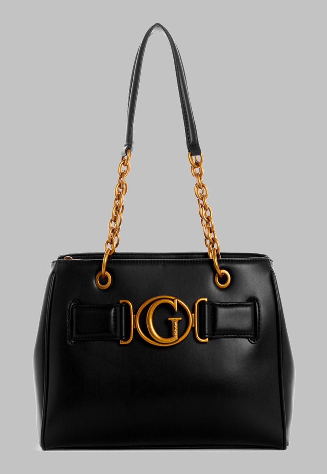 Cartera Guess Aviana Luxury Satchel Bla Negro-0
