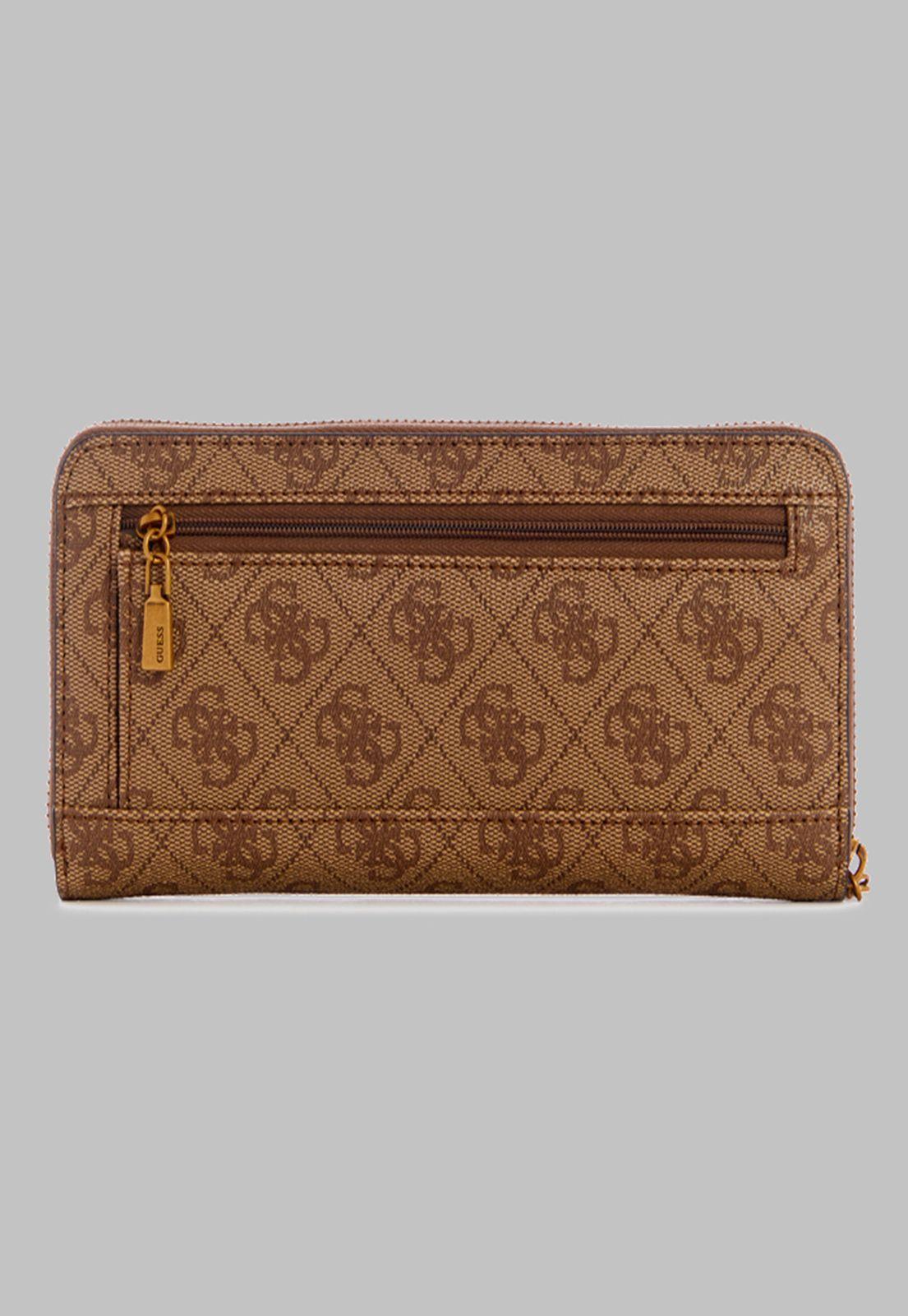 Billetera Guess Laurel Slg Large  Around Ltl Café-1