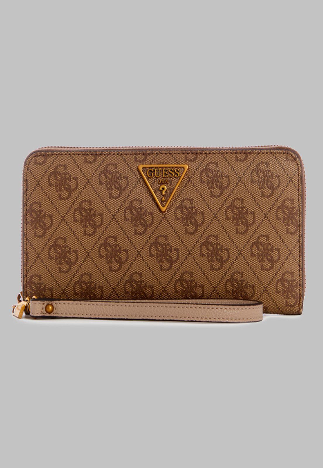 Billetera Guess Laurel Slg Large  Around Ltl Café-0