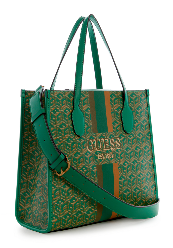 Cartera Silvana 2 Compartment Tote Ftl Verde Guess-2