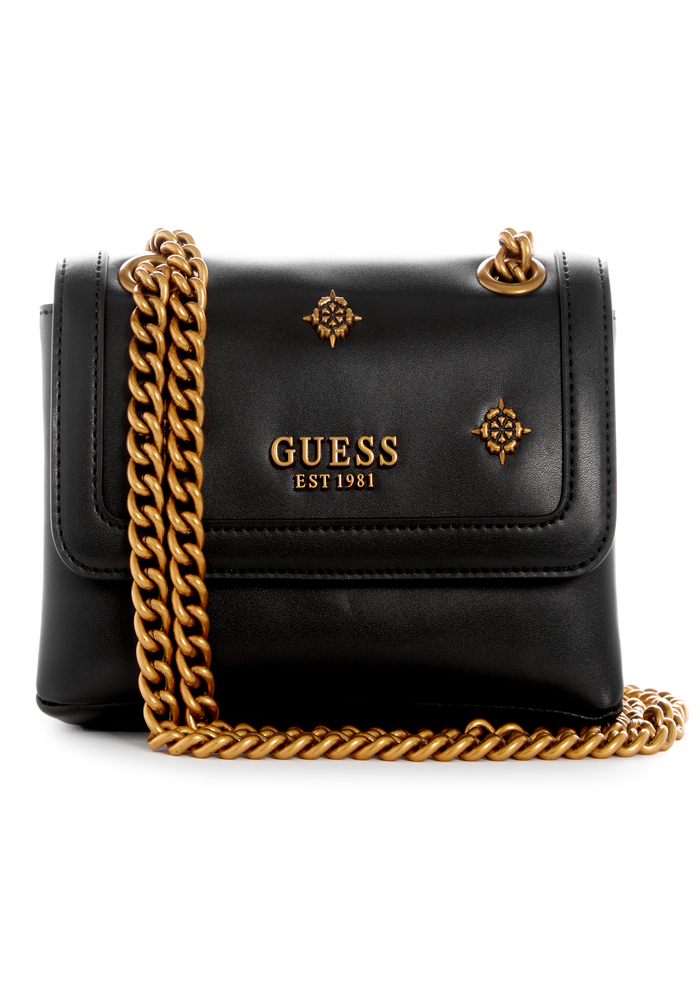 Mini Cartera Abey Mini Crossbody Flap Negro Guess-0