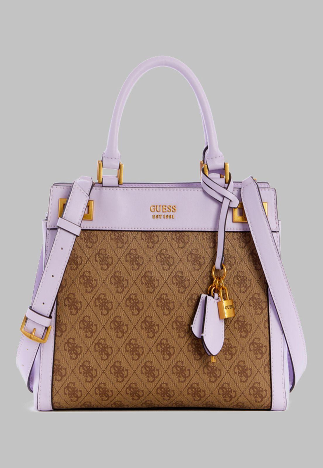 Cartera Guess Katey Luxury Satchel Llc Morado-0
