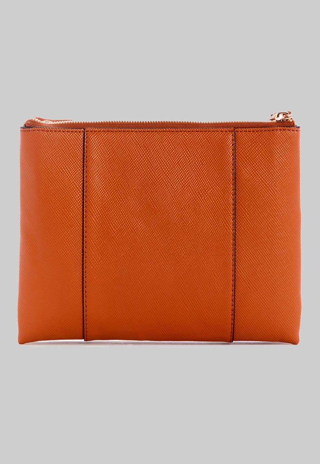 Mini Cartera Noelle Dbl Zip Crossbody Café Guess-2