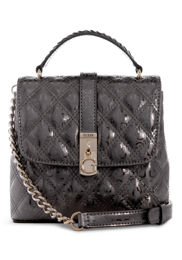 Mini Cartera Gaia Flap Plateado Guess-0