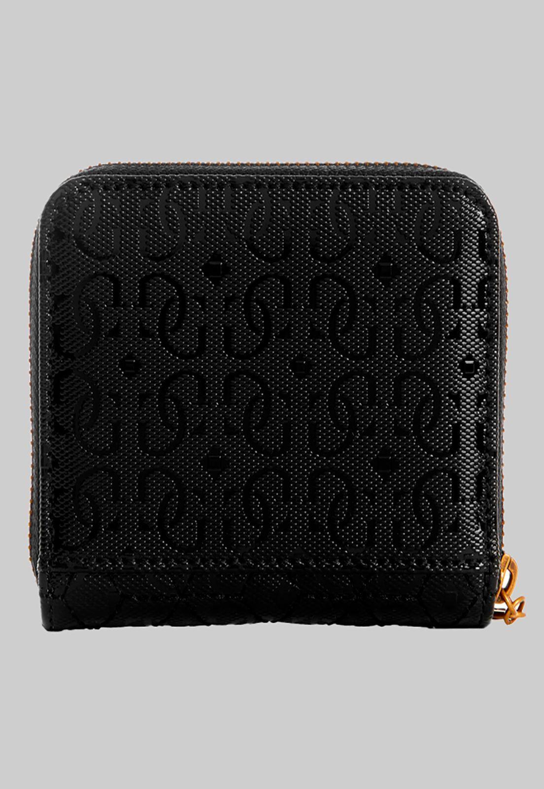 Billetera Isidora Slg Small Zip Around Negro Guess-1