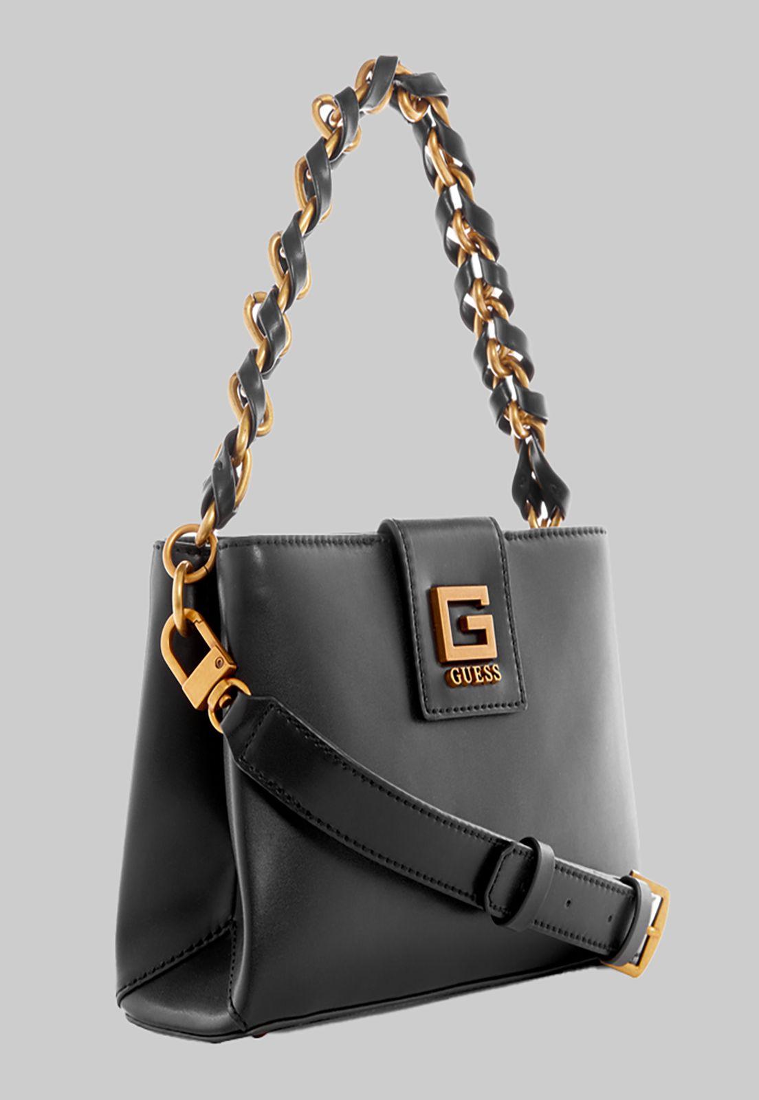 Mini Cartera Guess Alva Double Zip Crossbody Bla Negro-1