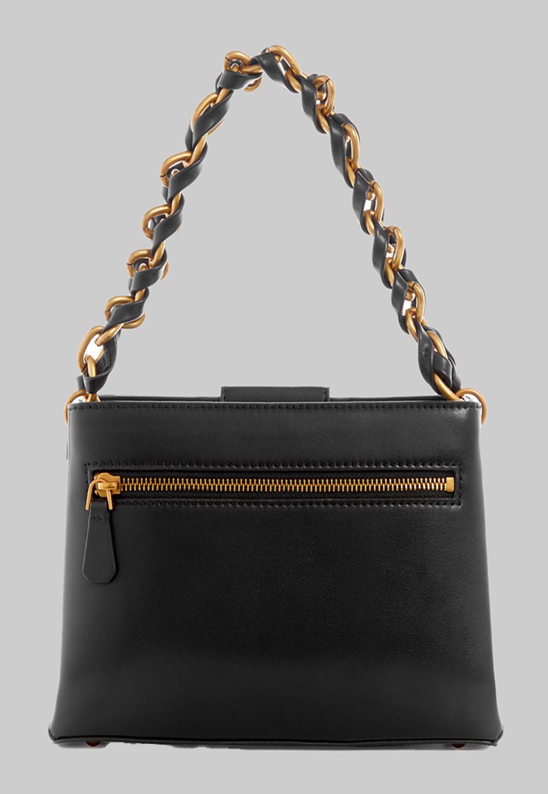 Mini Cartera Guess Alva Double Zip Crossbody Bla Negro-2