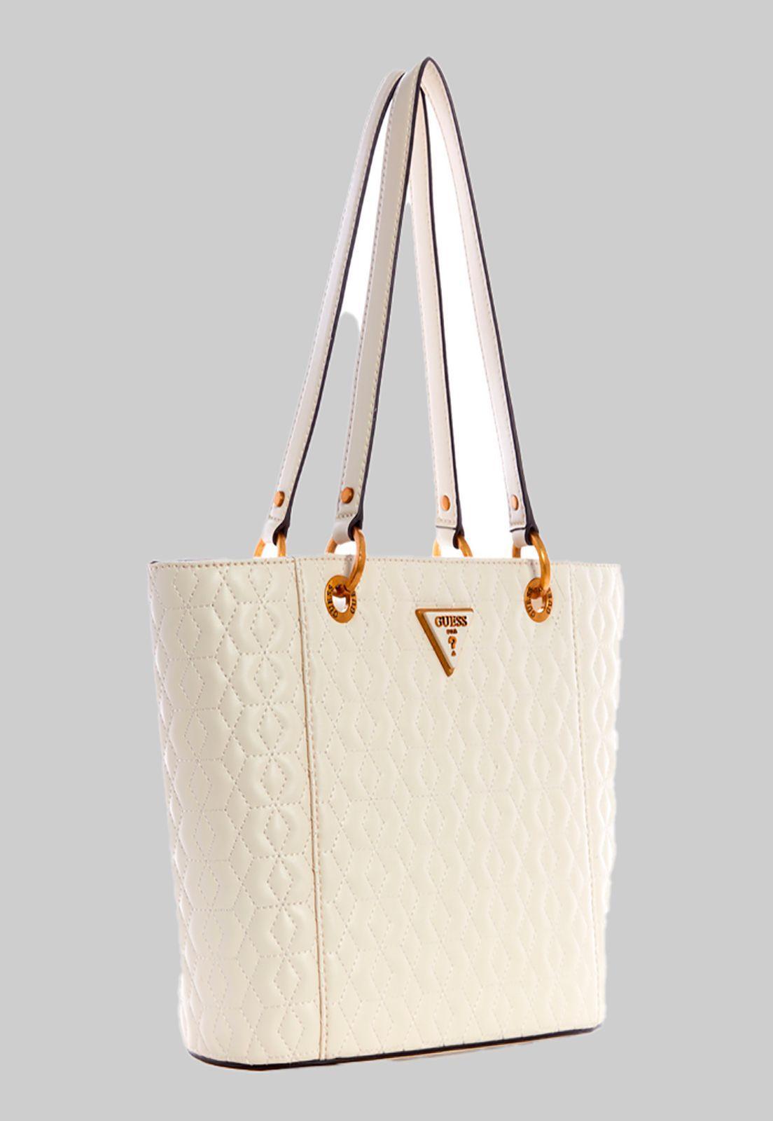 Cartera Noelle Small Elite Tote Ivo Crema Guess-1