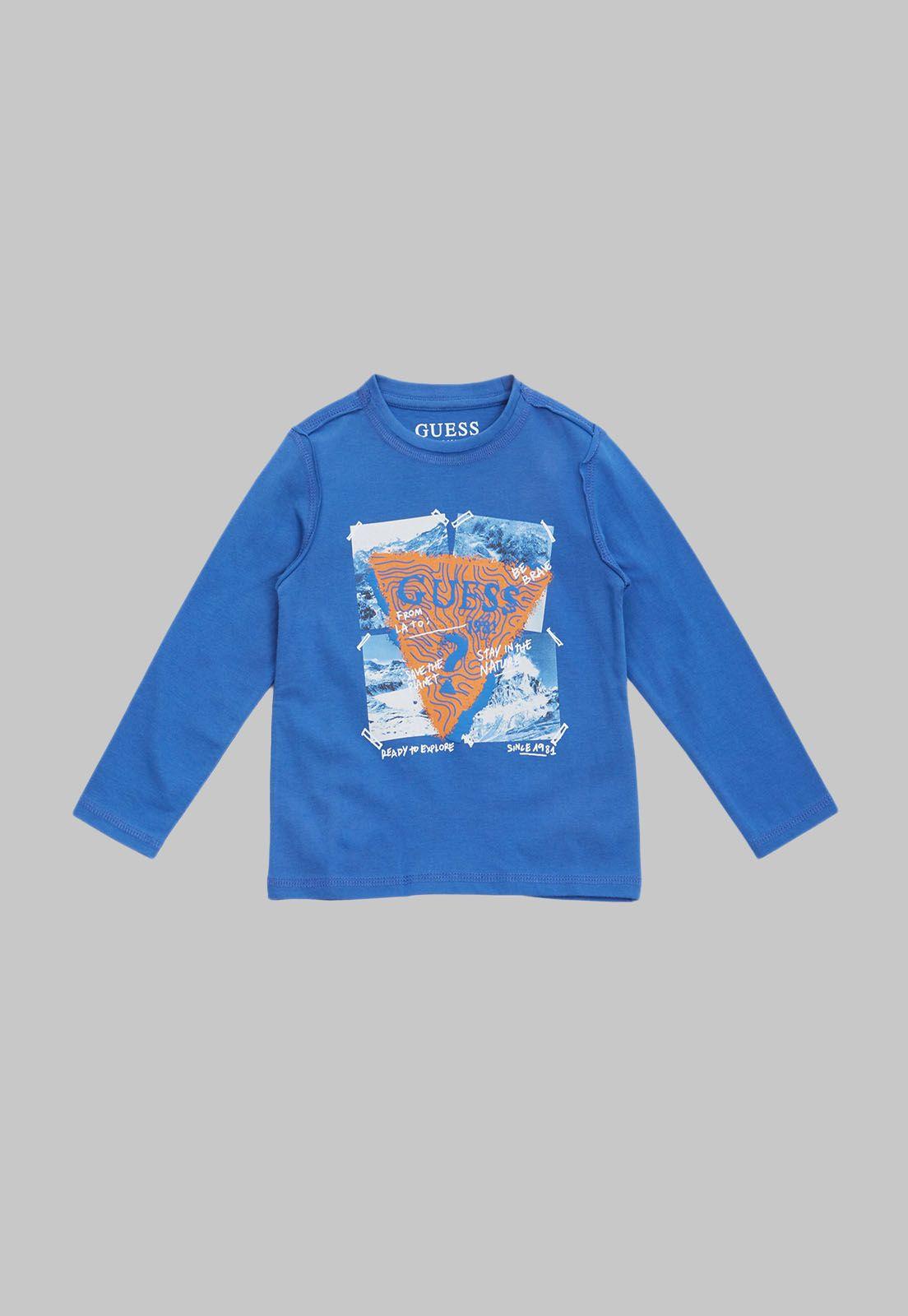 Polera Ls T-Shirtf Olpb Azul Guess Kids-0