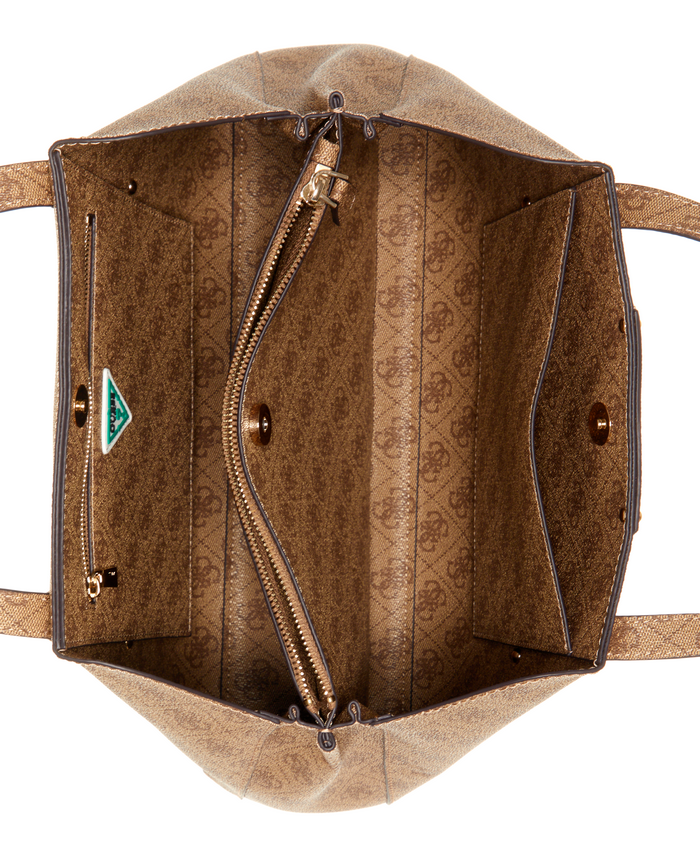 Cartera Guess Eco Brenton Girlfriend Satchel Ltl Café-3