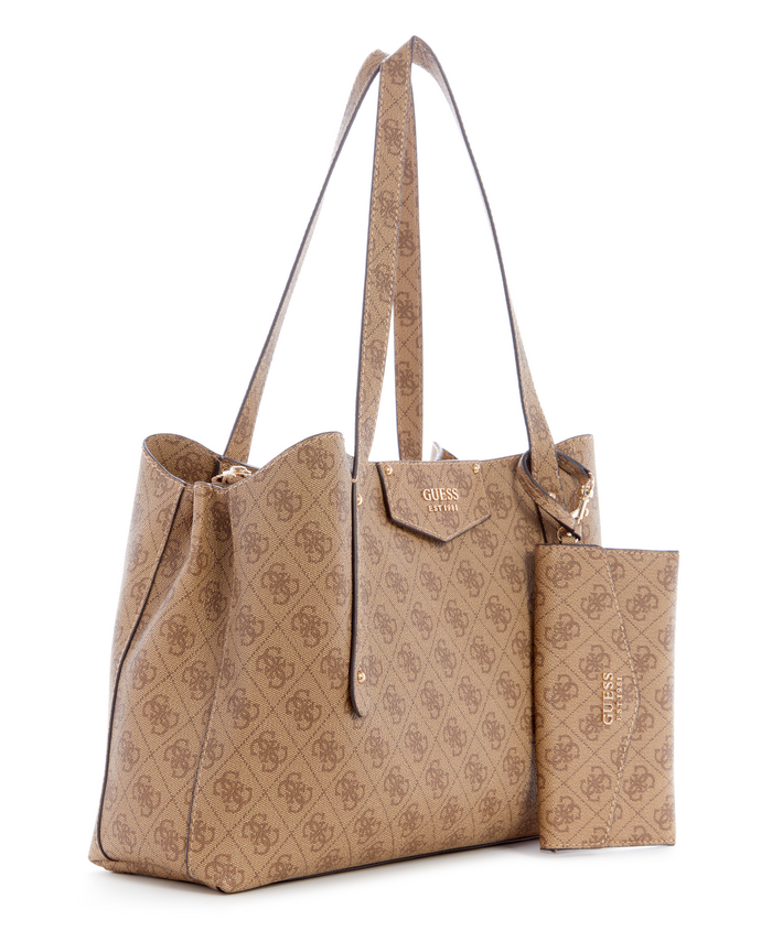 Cartera Guess Eco Brenton Girlfriend Satchel Ltl Café-1
