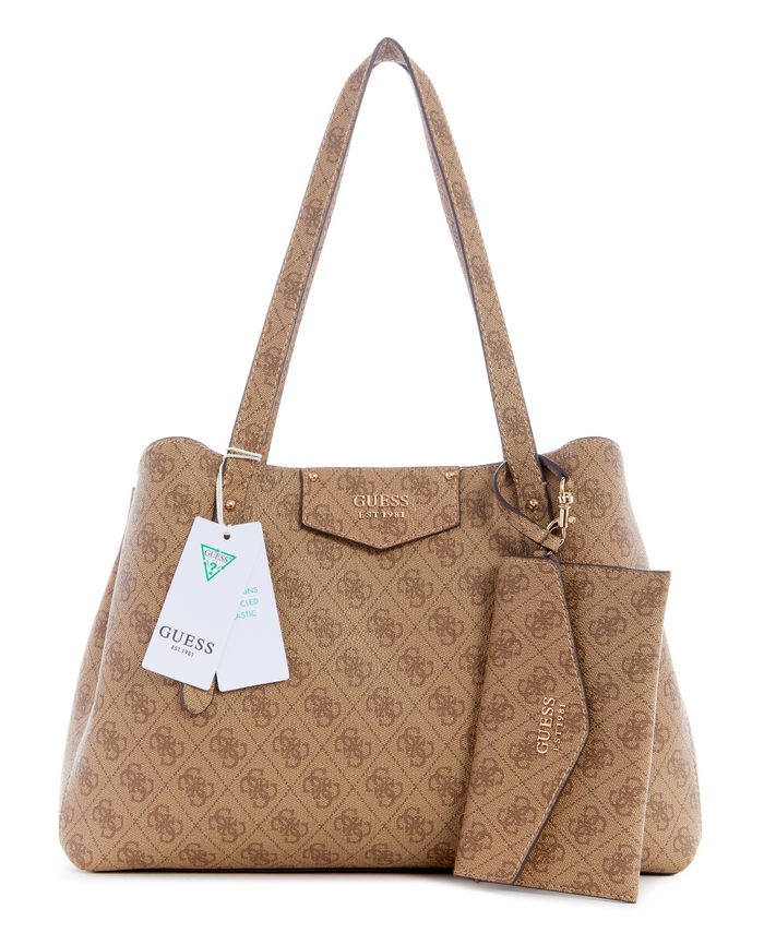 Cartera Guess Eco Brenton Girlfriend Satchel Ltl Café-0