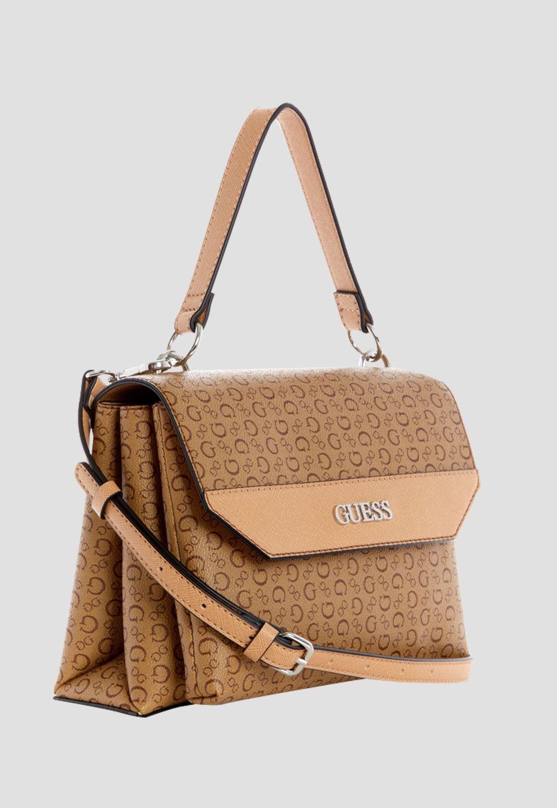 Cartera Collinsville Top Handle Moc Café Guess-1