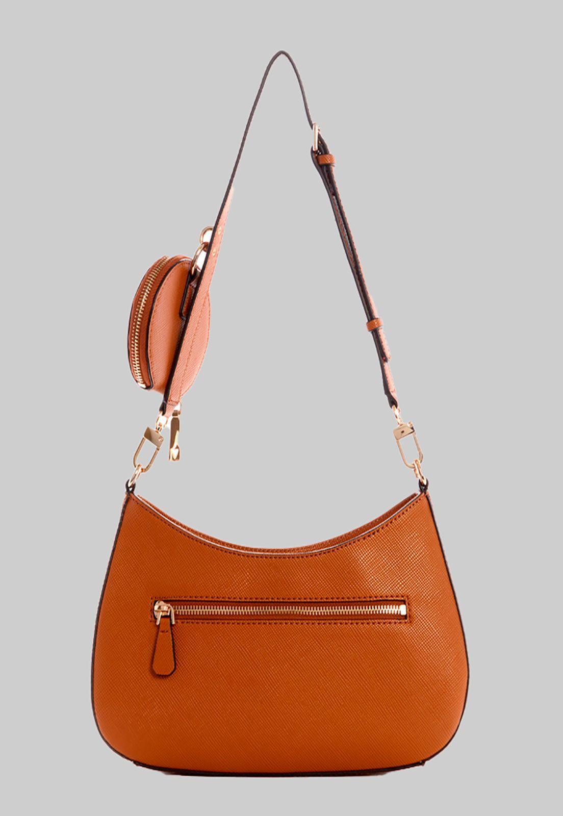 Cartera Alexie Top Zip Shoulder Bag Lgc Café Guess-2