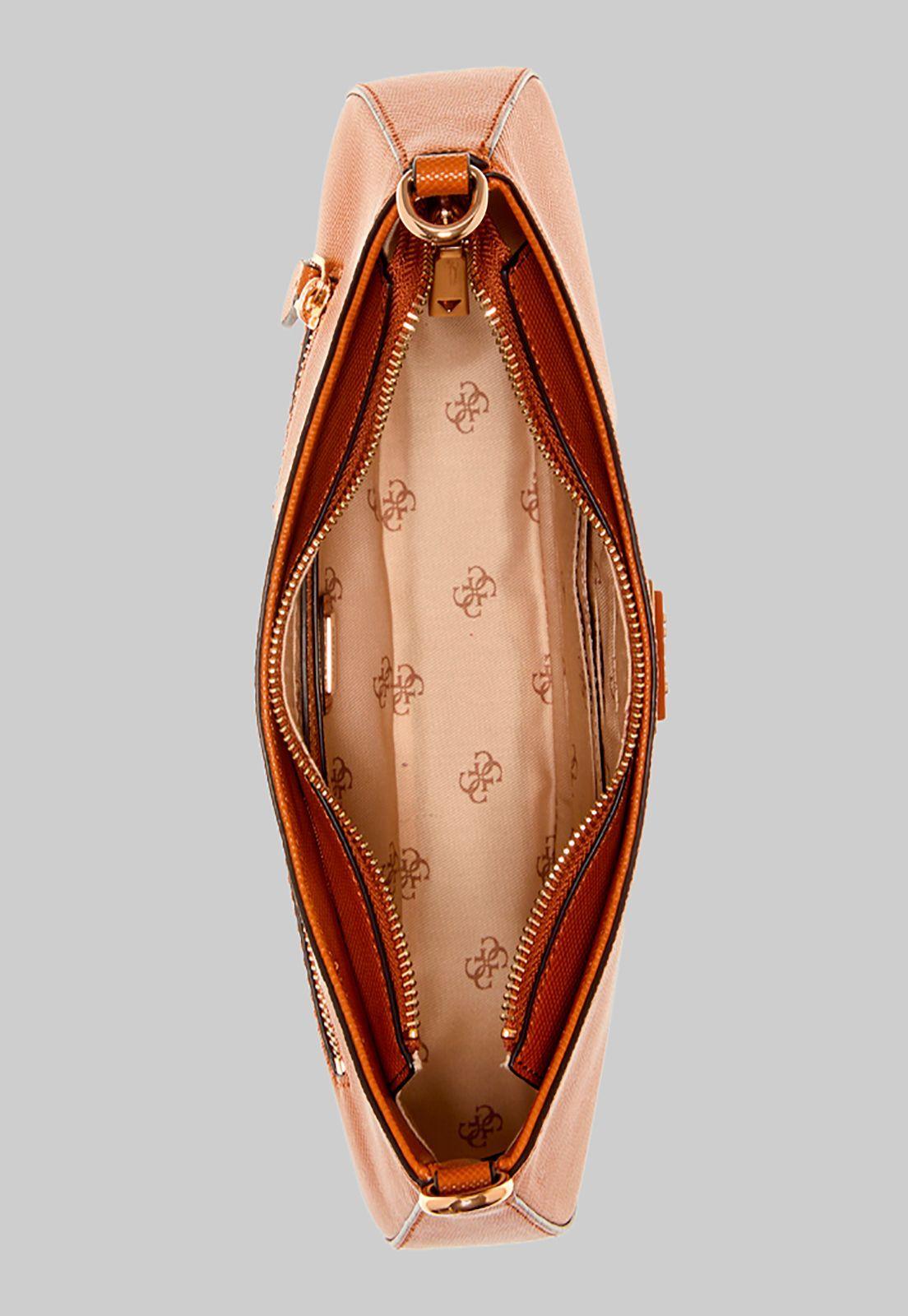 Cartera Alexie Top Zip Shoulder Bag Lgc Café Guess-3