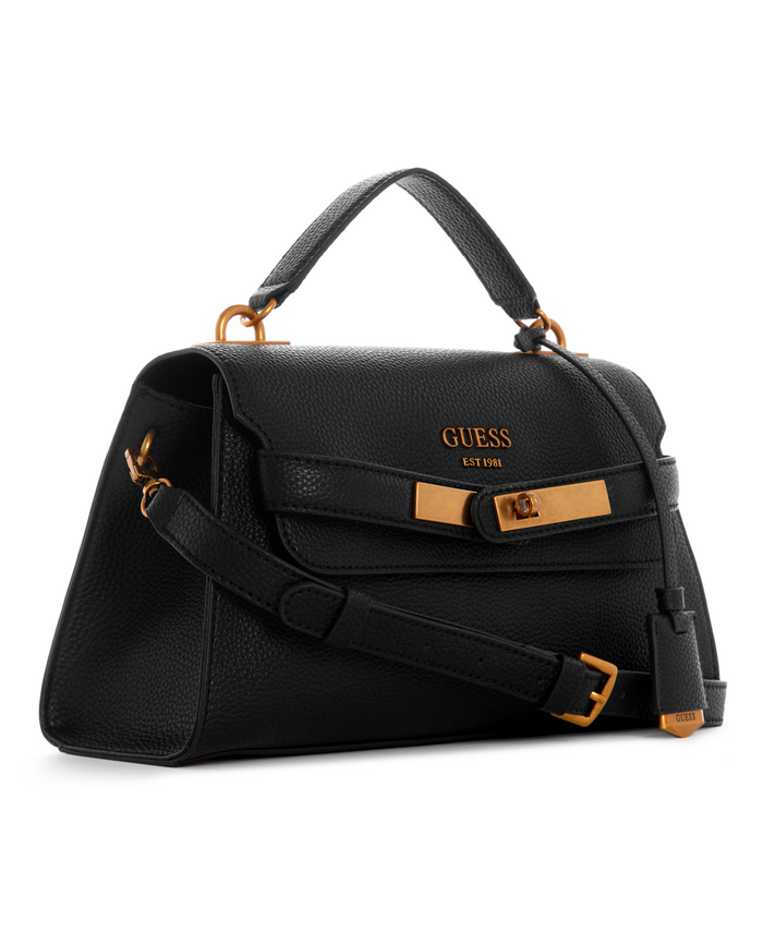 Cartera Guess Enisa Top Handle Flap Bla Negro-1