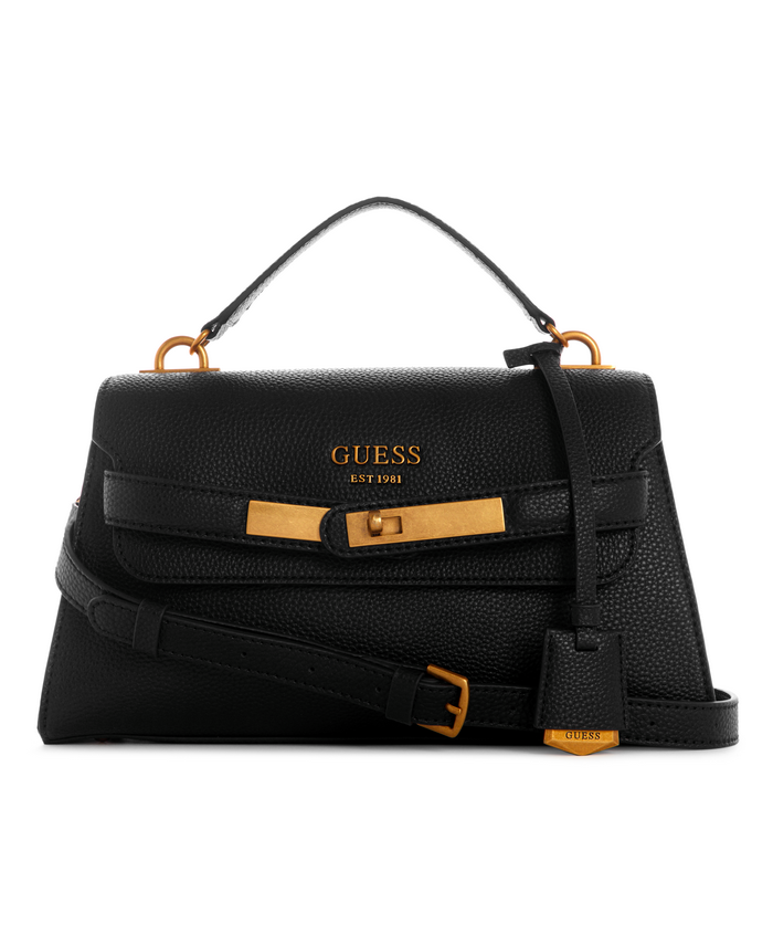 Cartera Guess Enisa Top Handle Flap Bla Negro-0