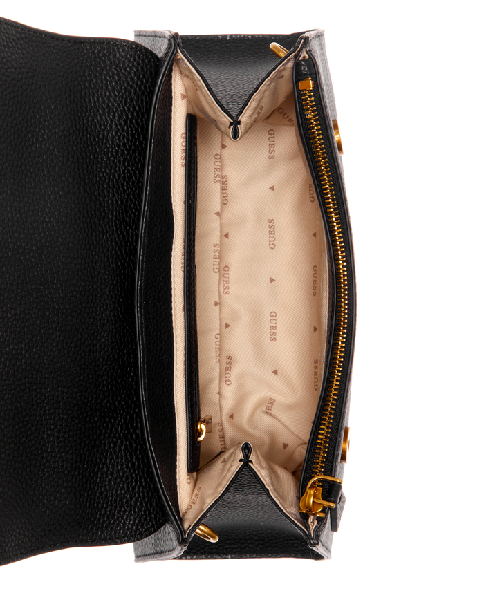 Cartera Guess Enisa Top Handle Flap Bla Negro-3