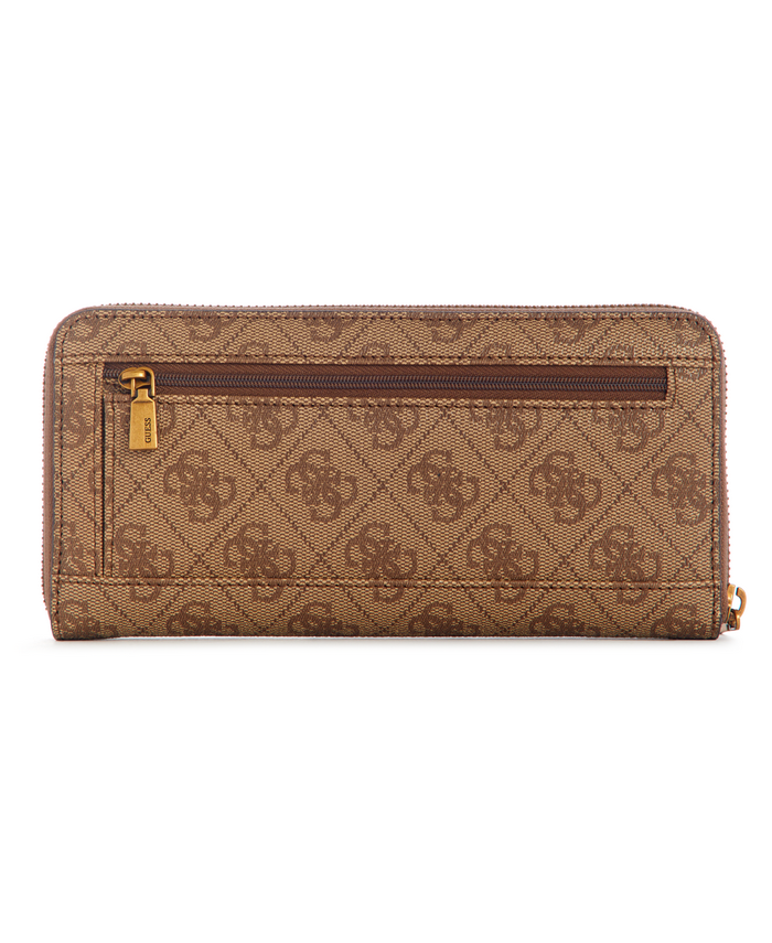 Billetera Guess Nell Logo Slg Large Zip Around Llr Rosado-1