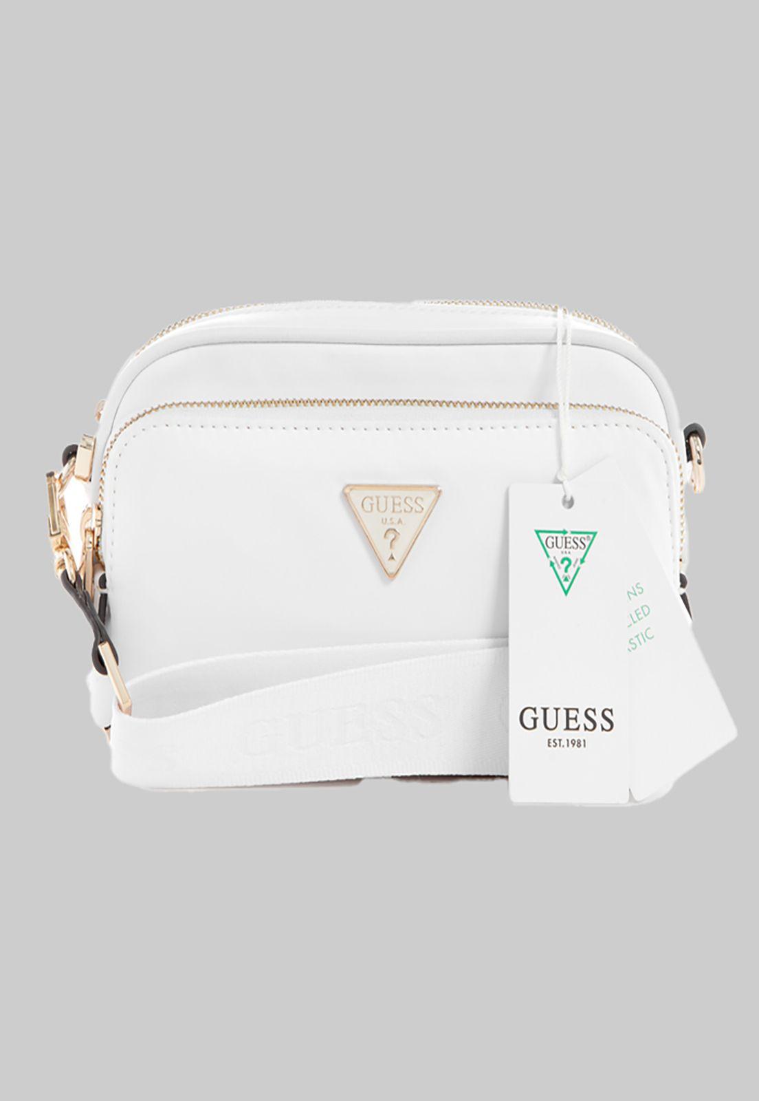 Mini Cartera Guess Eco Gemma Crossbody Camera Whi Blanco-0