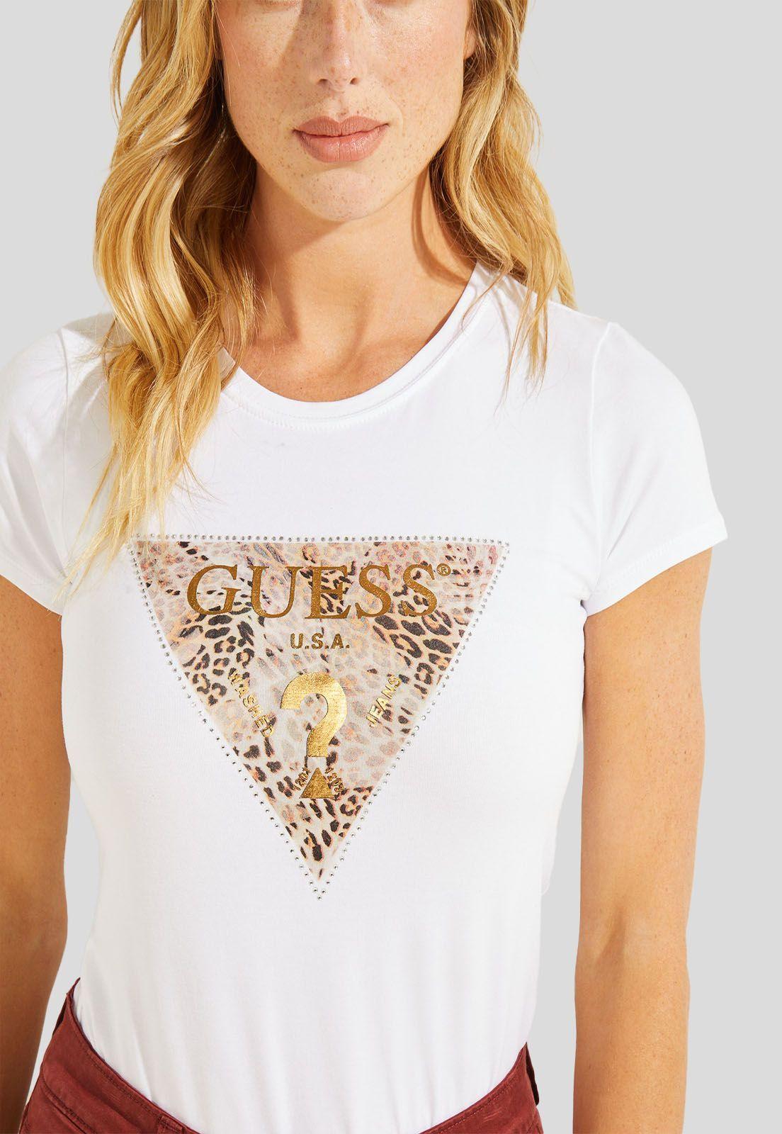 Polera Ss Ghost Leopard Logo R3 Guess-2