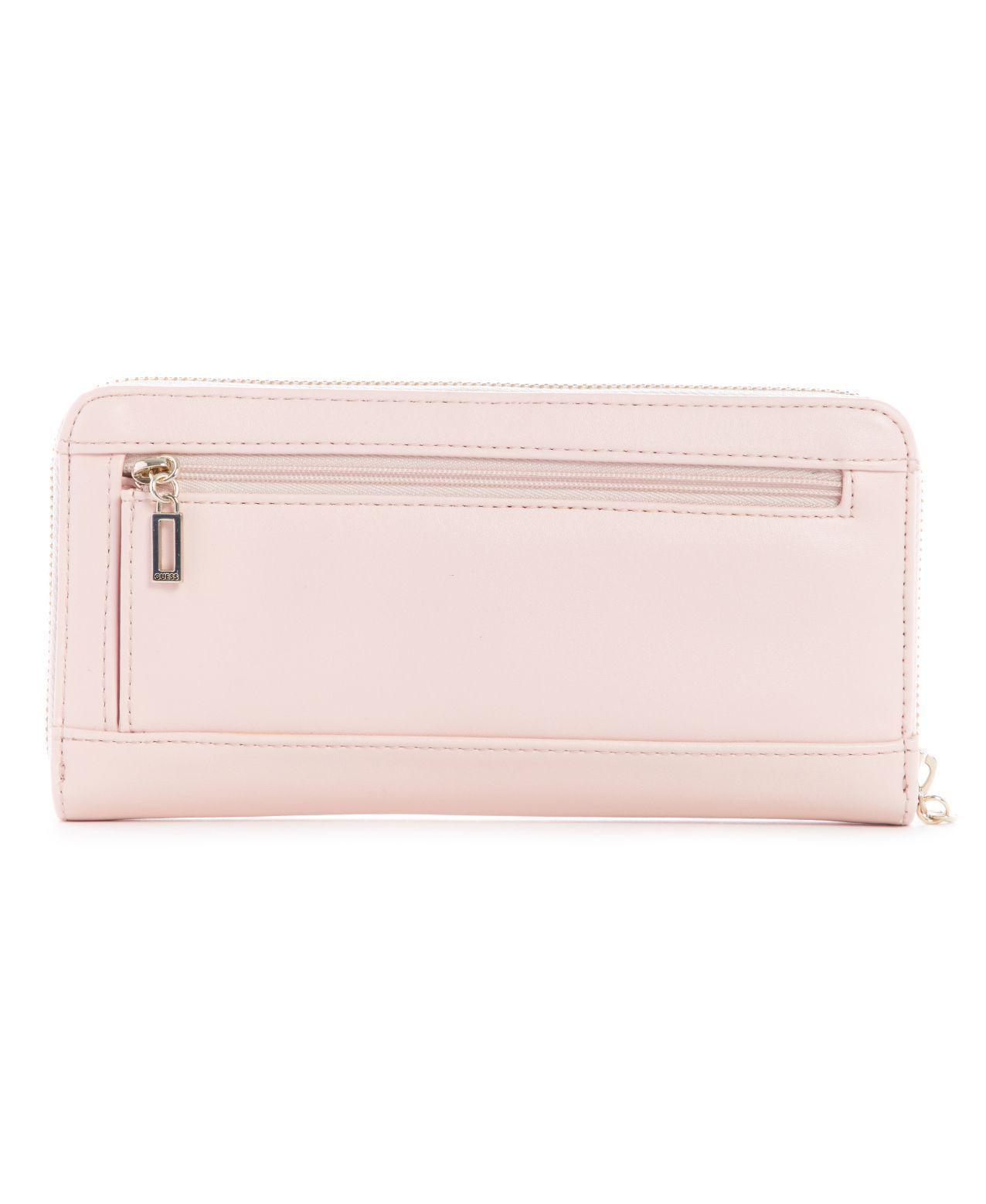 Billetera Guess Illy Slg Large Zip Around Bls Rosado Tu-1