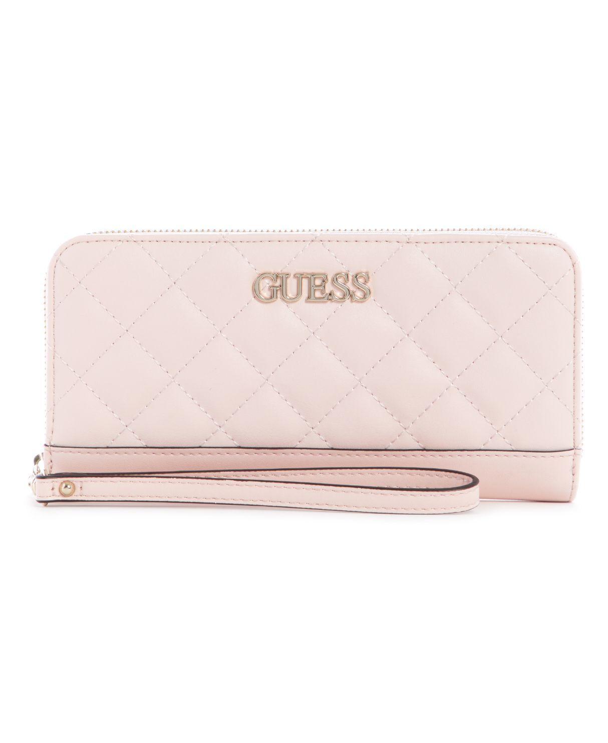 Billetera Guess Illy Slg Large Zip Around Bls Rosado Tu-0