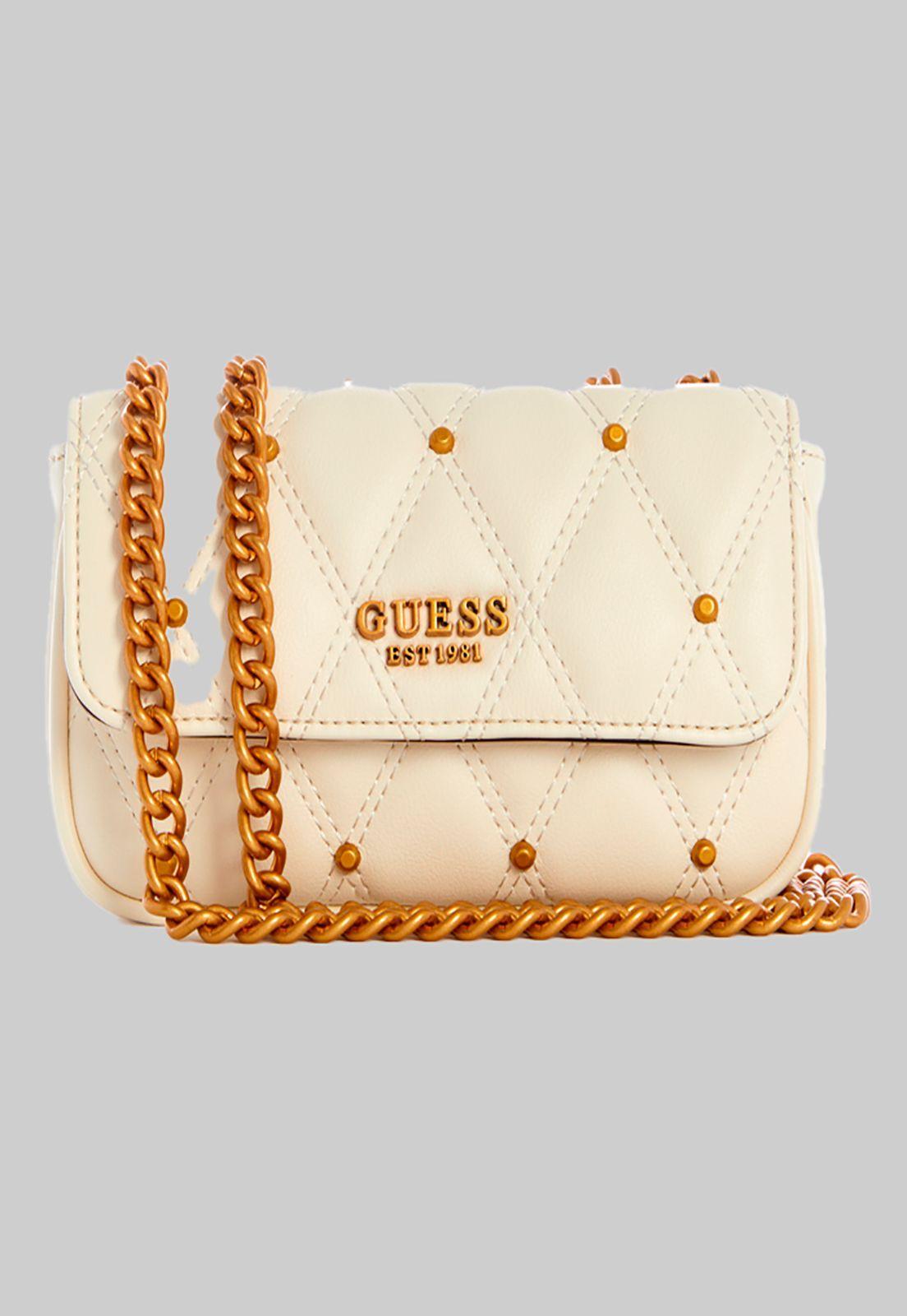Mini Cartera Triana Micro Mini Ivo Crema Guess-0