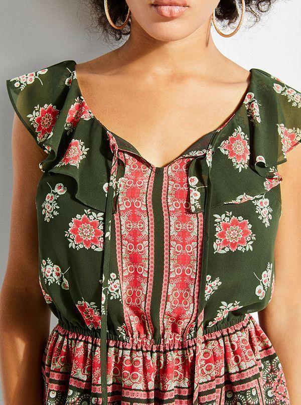 Camisa Guess Sl Raechelle Ruffle-1
