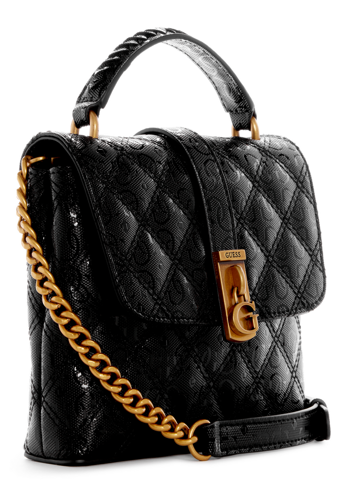 Mini Cartera Gaia Mini Top Handle Bla Negro Guess-1