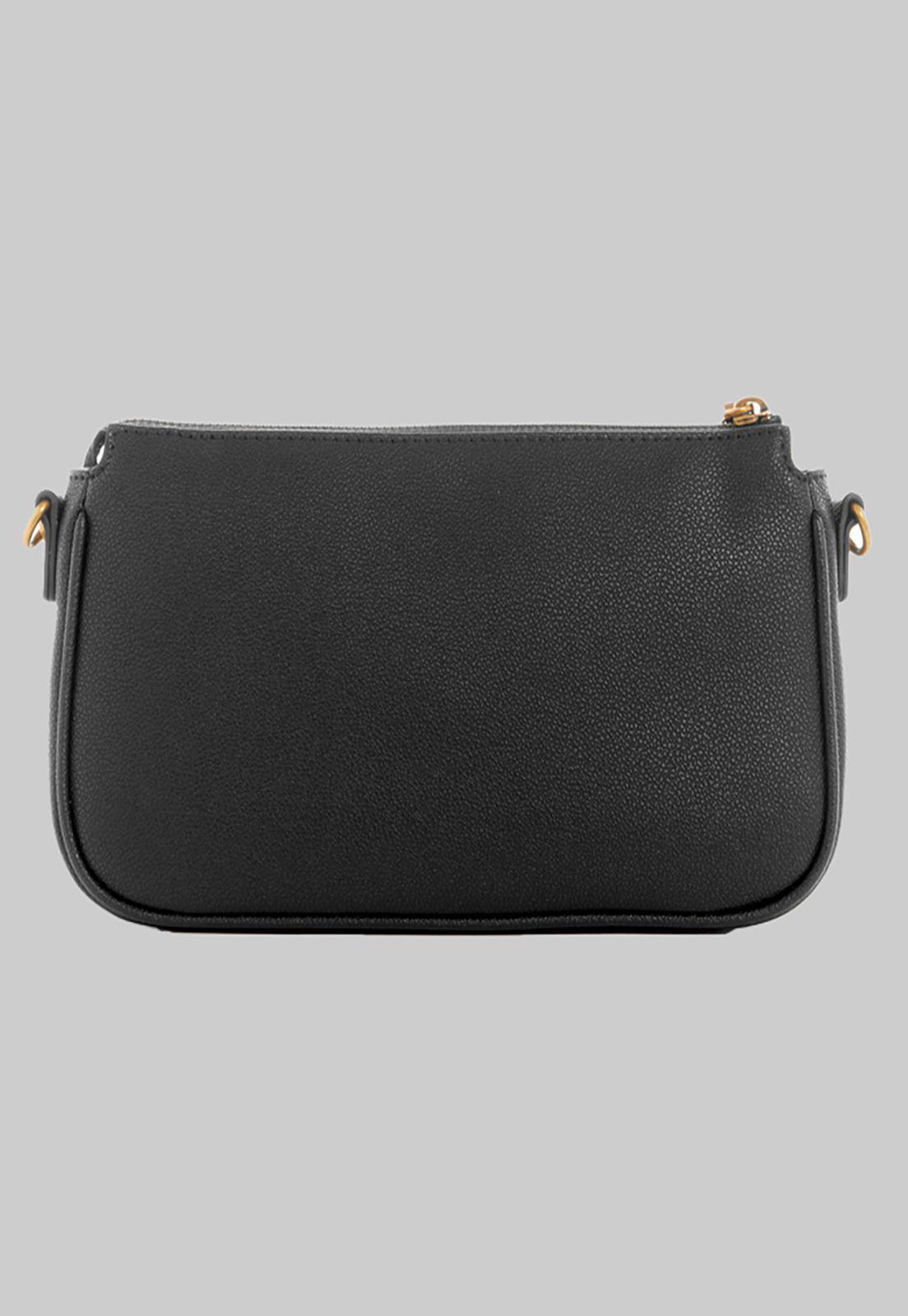 Mini Cartera Guess Nell Double Pouch Crossbody Bla Negro-2