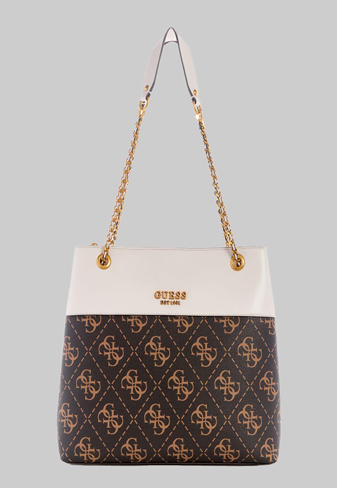 Cartera Guess Berta Elite Society Carryall Bwe Café-0