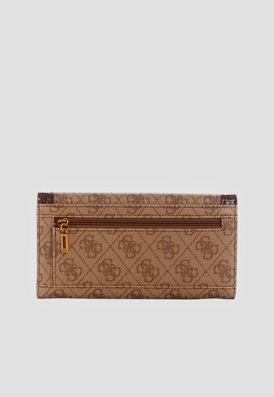 Billetera Zadie Logo Multi Clutch Leb Café Guess-1