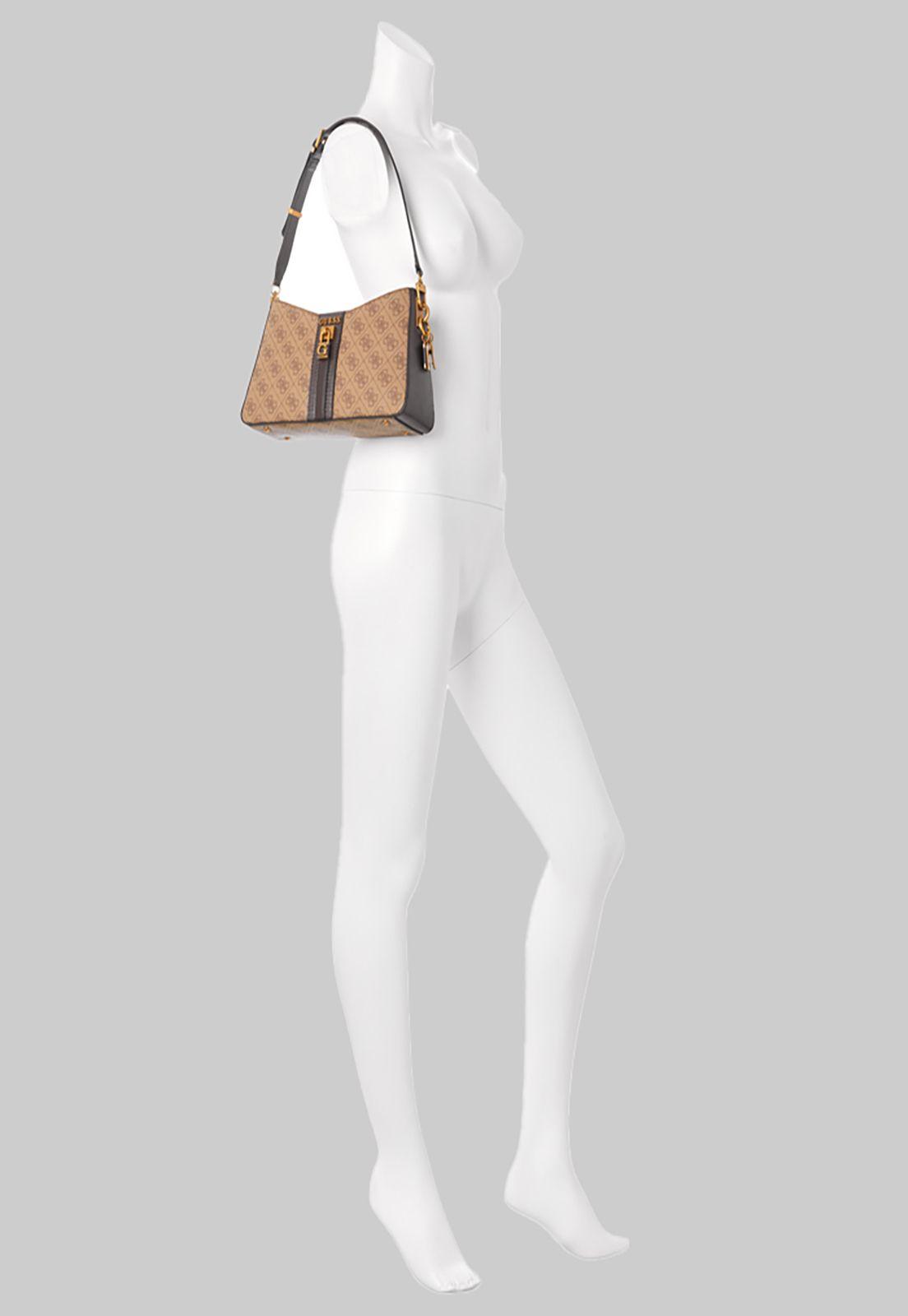 Cartera Guess Ginevra Logo Elite Shldr Bag Ltl Café-4