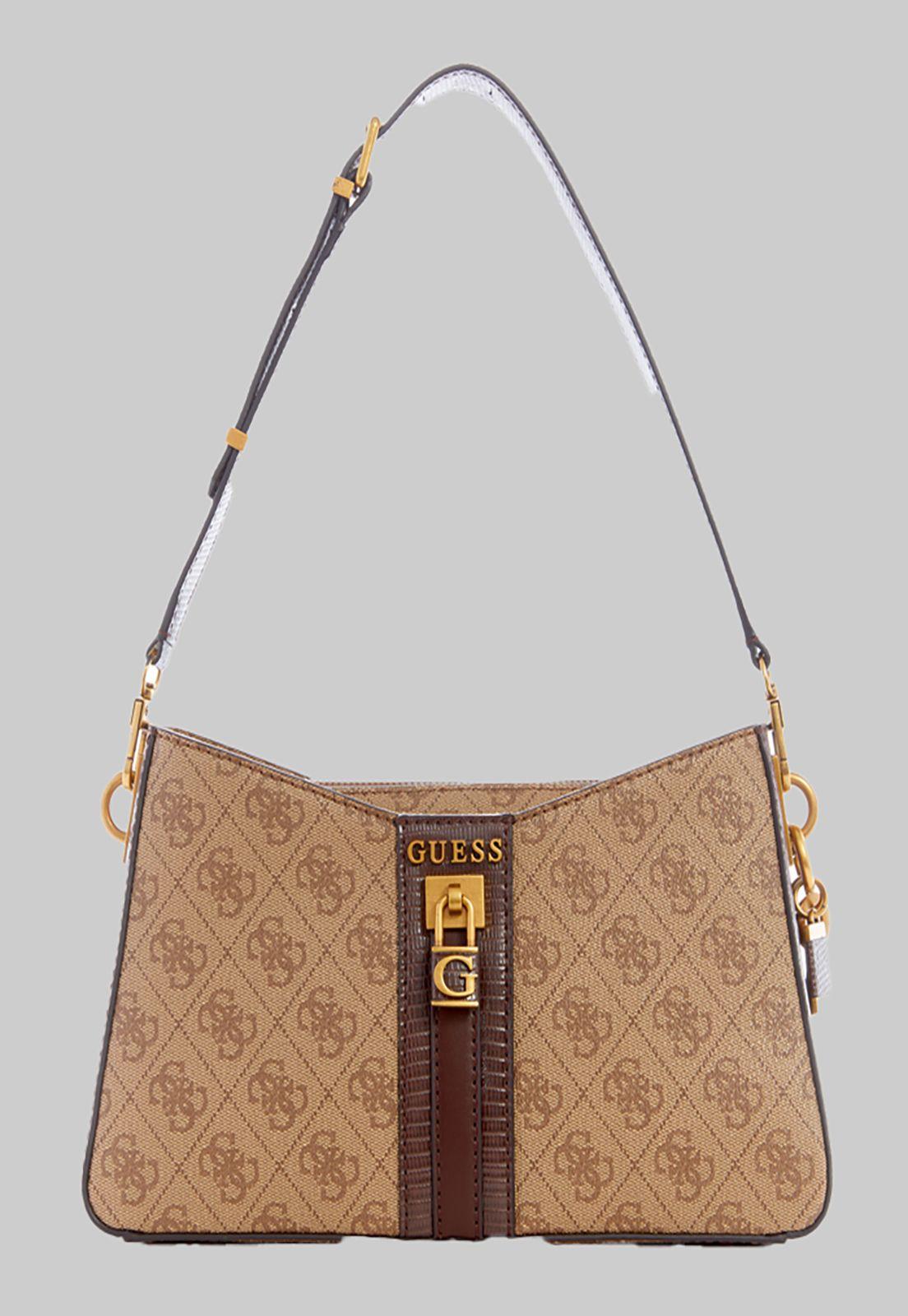 Cartera Guess Ginevra Logo Elite Shldr Bag Ltl Café-0