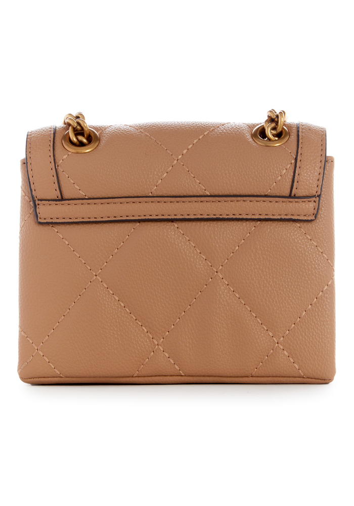 Mini Cartera Abey Mini Crossbody Flap Beige Guess-2