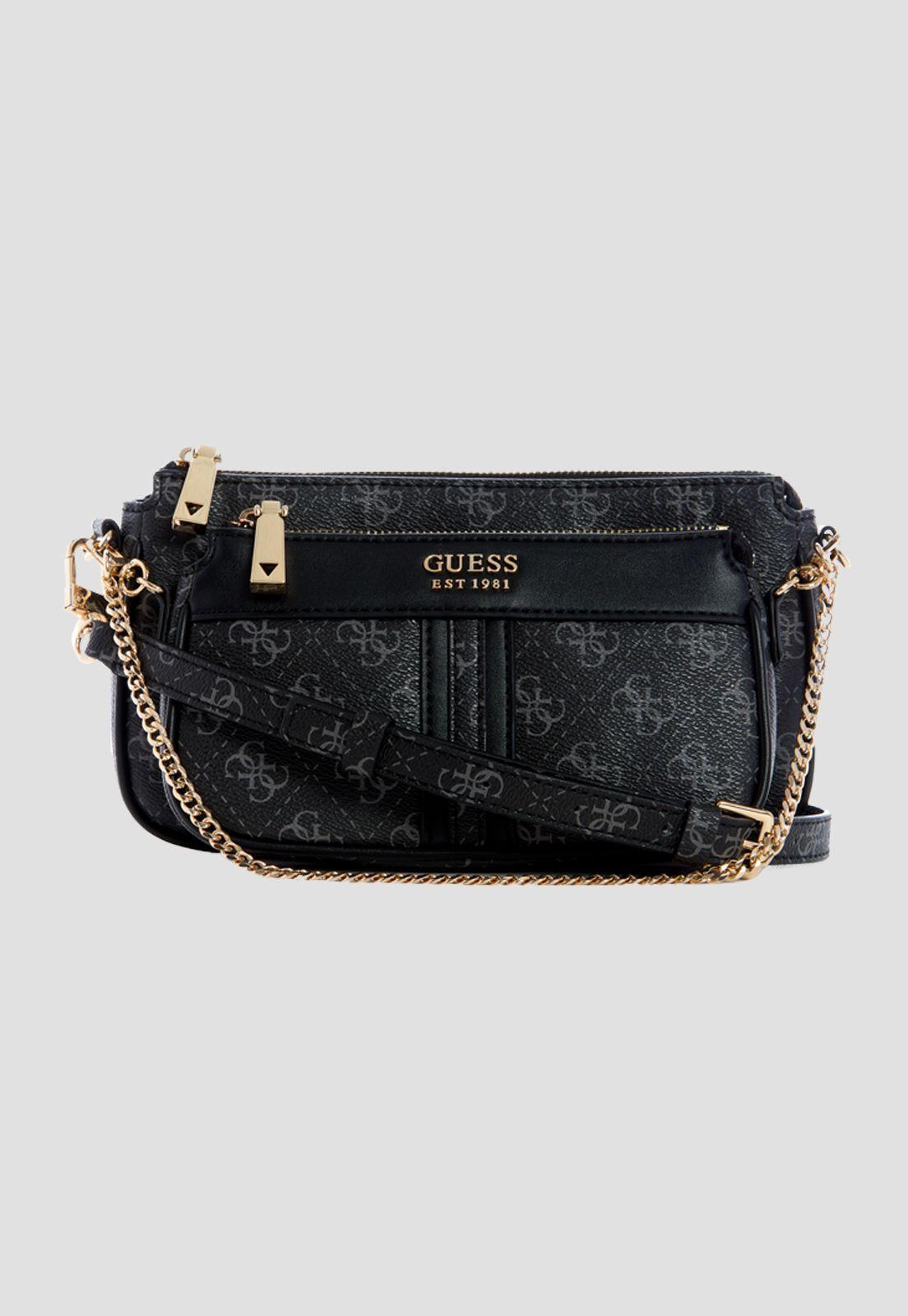Mini Cartera Kasinta Double Pouch Carbón Guess-0