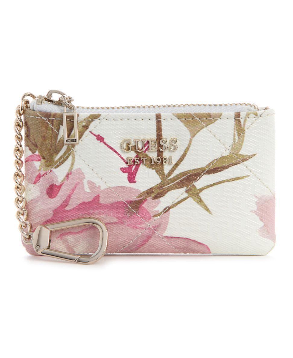 Billetera Guess Dilla Slg Zip Pouch Spf Blanco Tu-0
