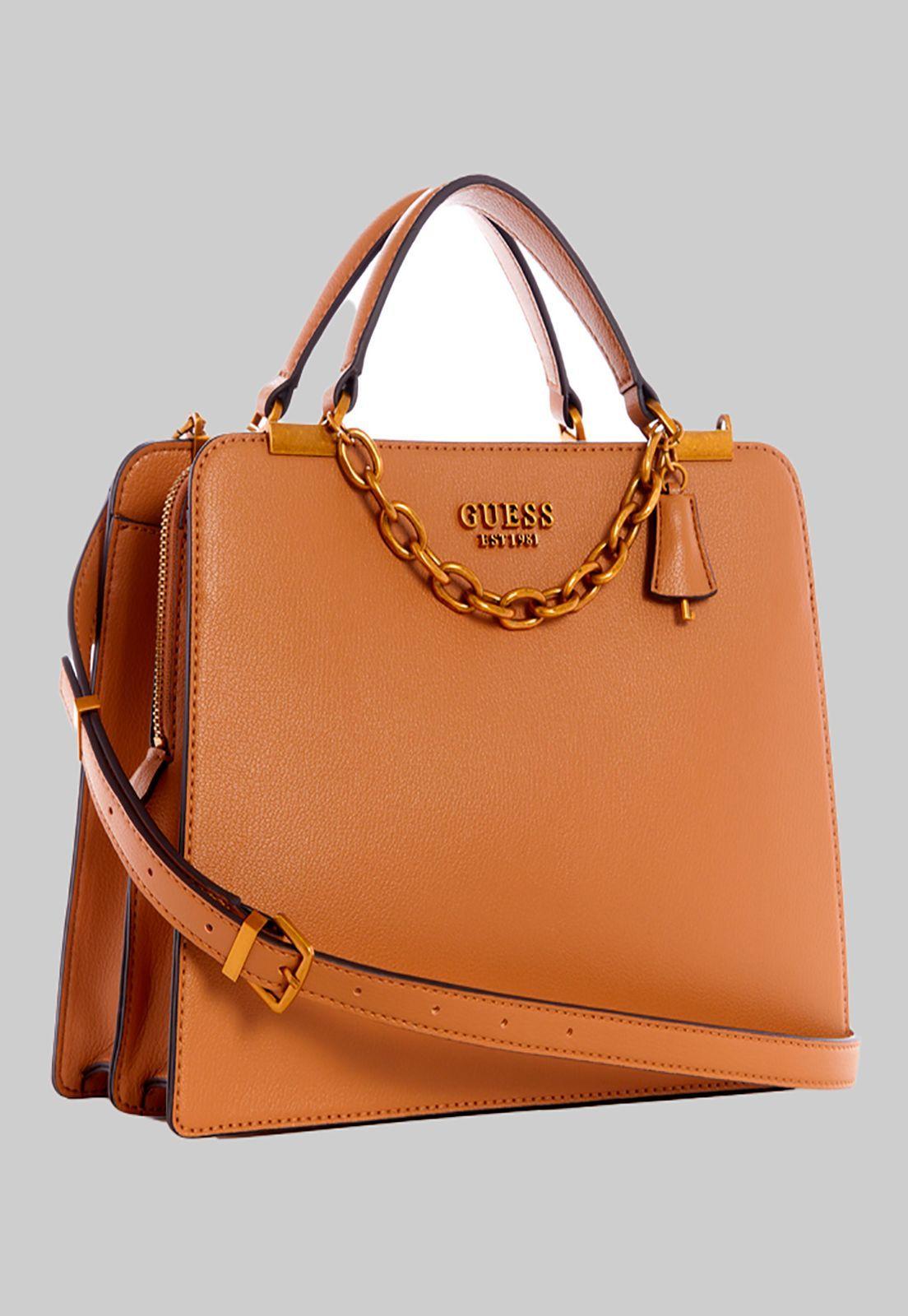 Cartera Kristle Girlfriend Satchel Car Café Guess-1