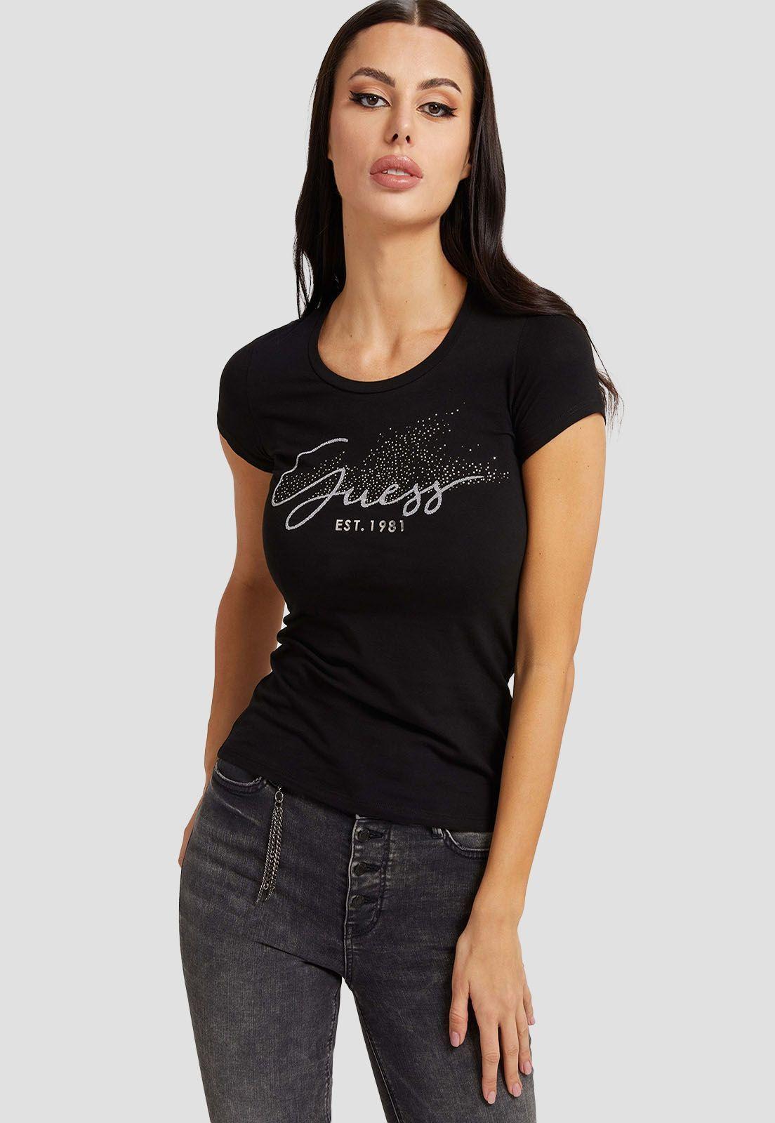 Polera Guess Ss Cn Chloe Tee Jblk-0
