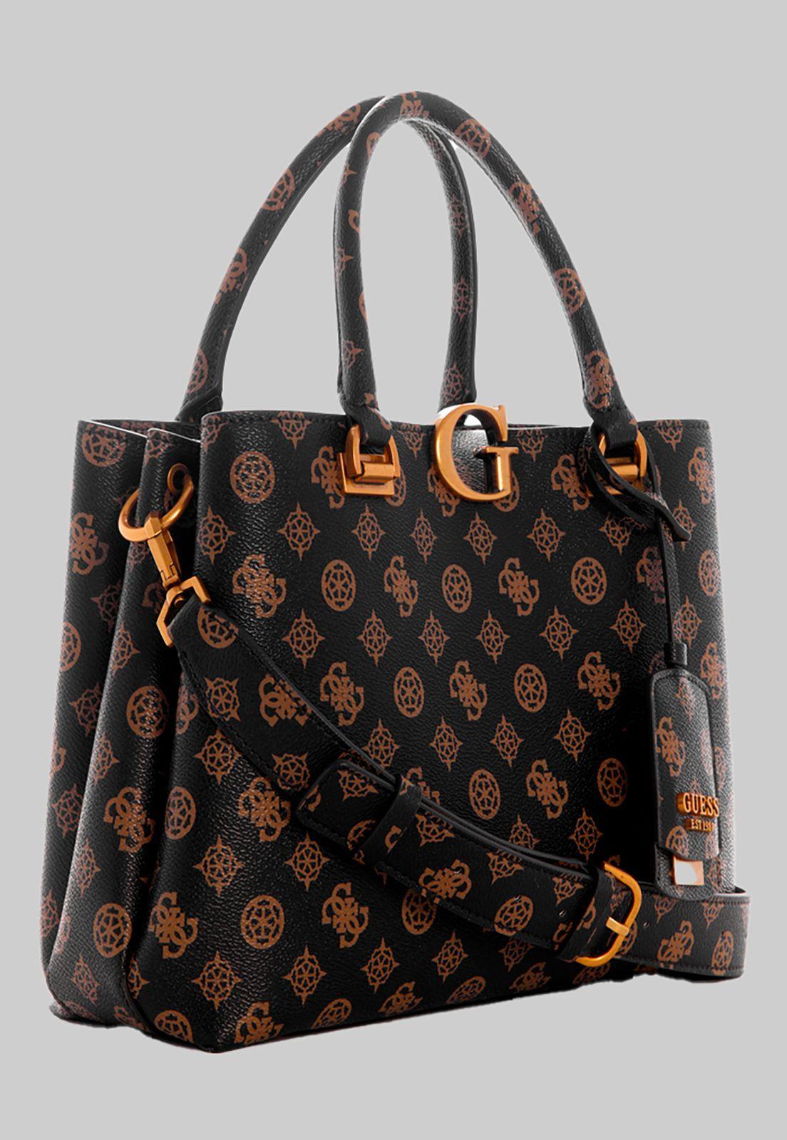 Cartera G Vibe Girlfriend Satchel Mlo Café Guess-2
