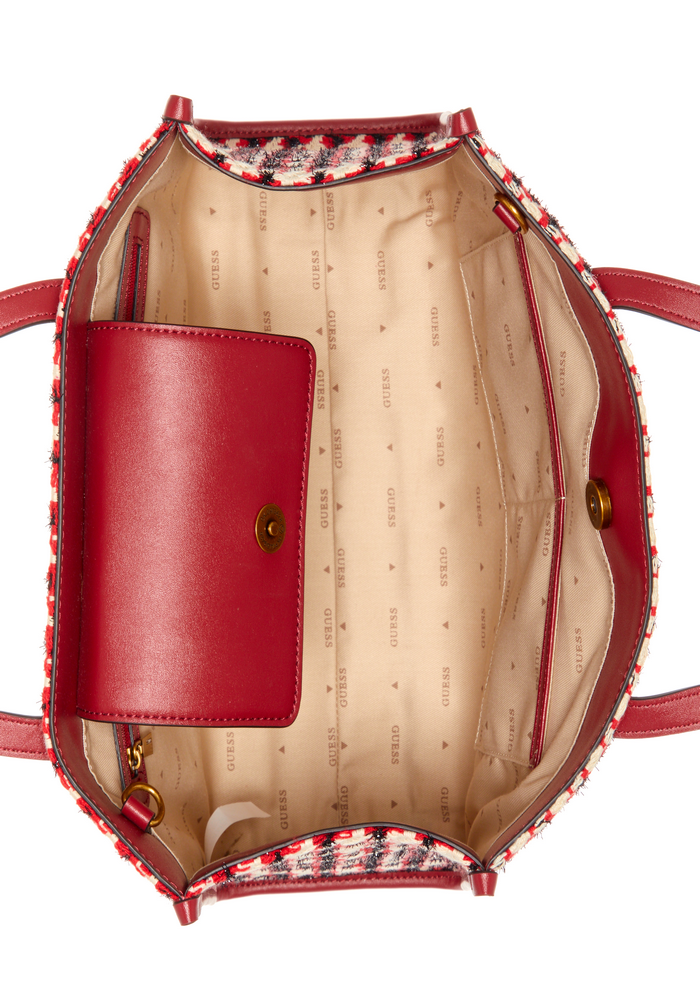 Cartera Silvana Small Tote Rbk Rojo Guess-3