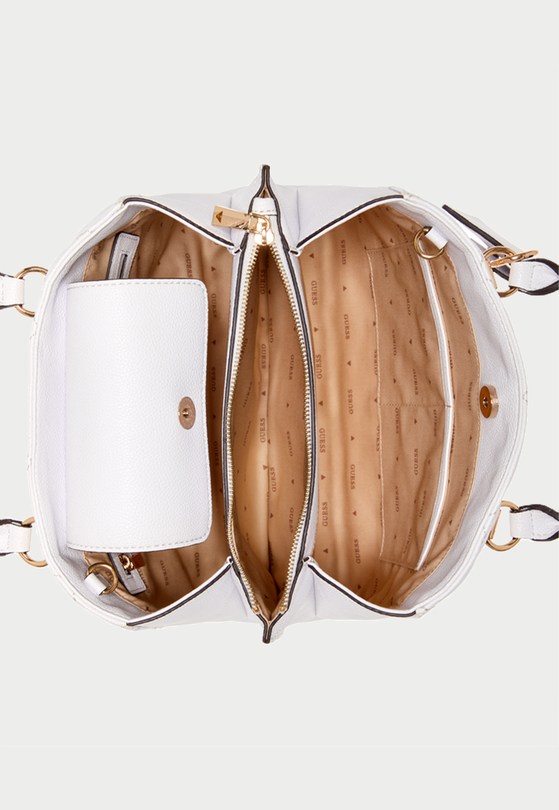 Cartera Fantine Girlfriend Satchel Blanco Guess-3