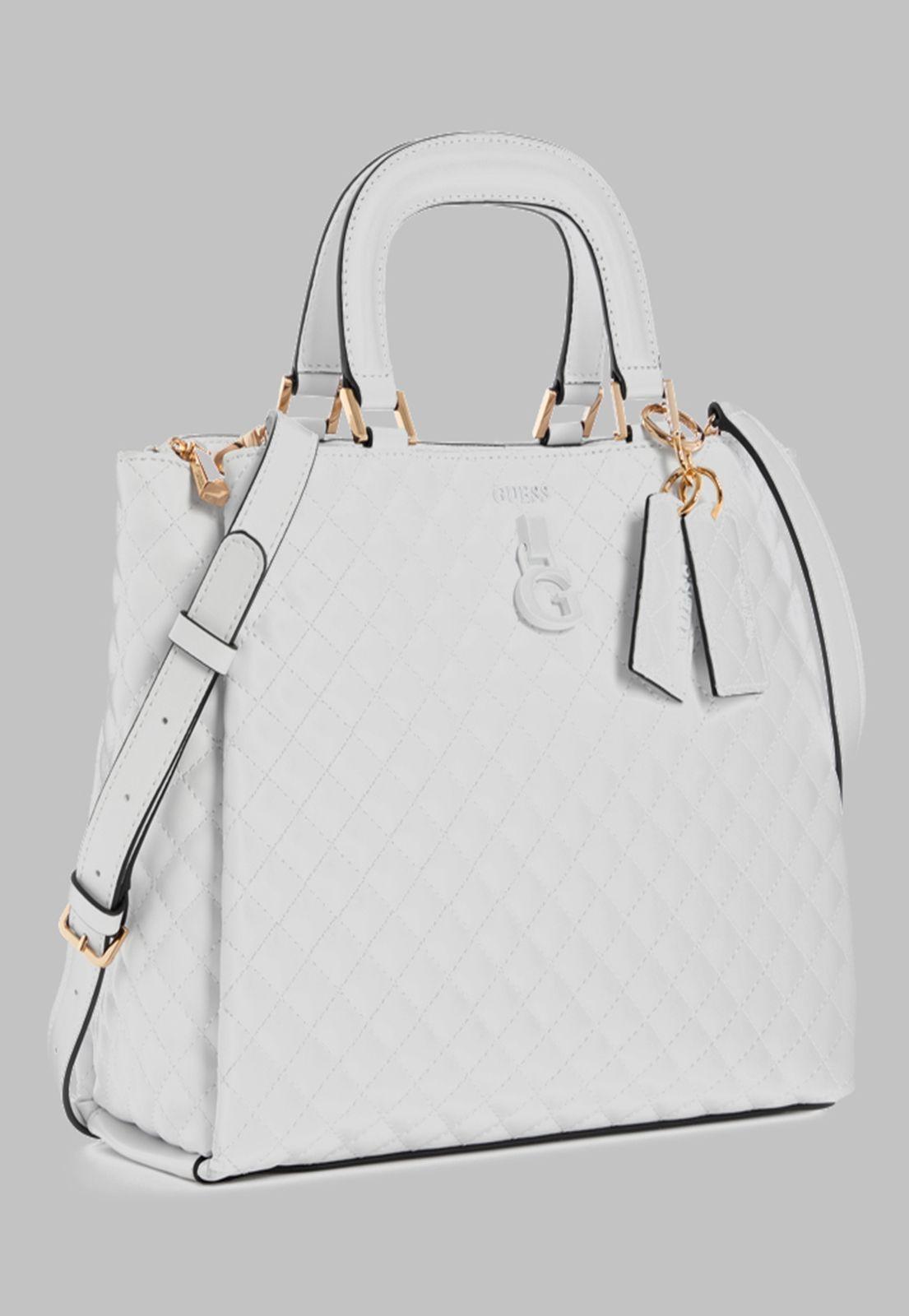 Cartera Guess Rue Rose Girlfriend Satchel Whi Blanco-1