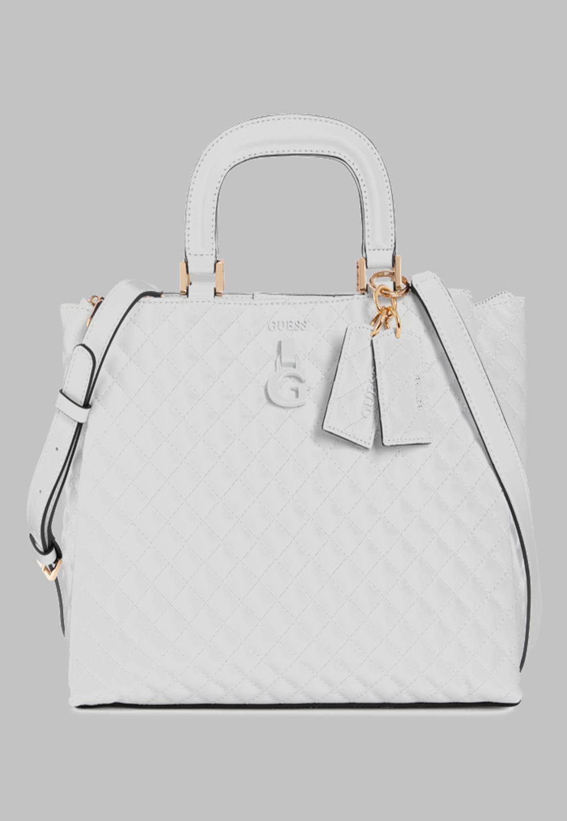 Cartera Guess Rue Rose Girlfriend Satchel Whi Blanco-0