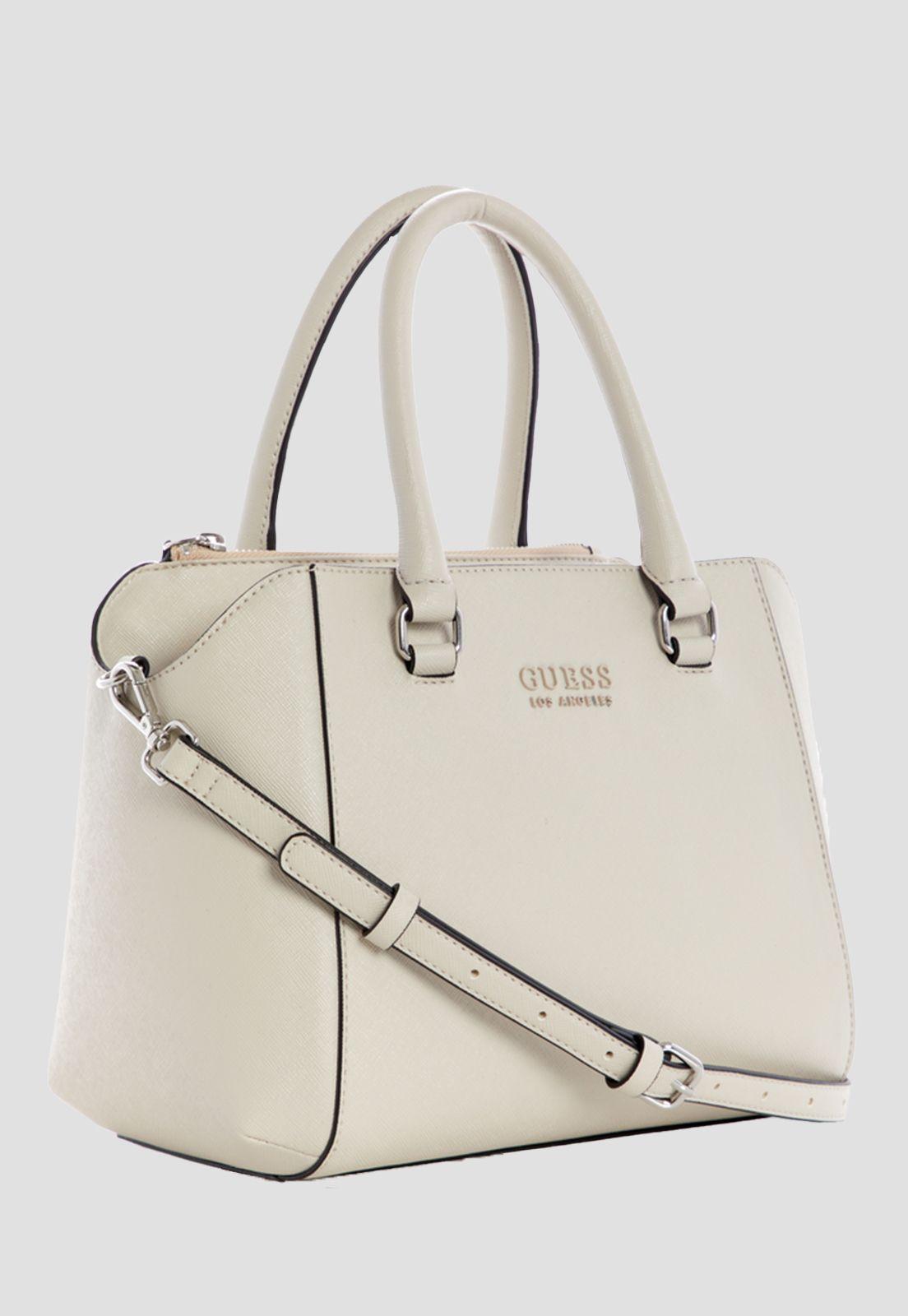 Cartera Atmore Satchel Sto Crema Guess-1