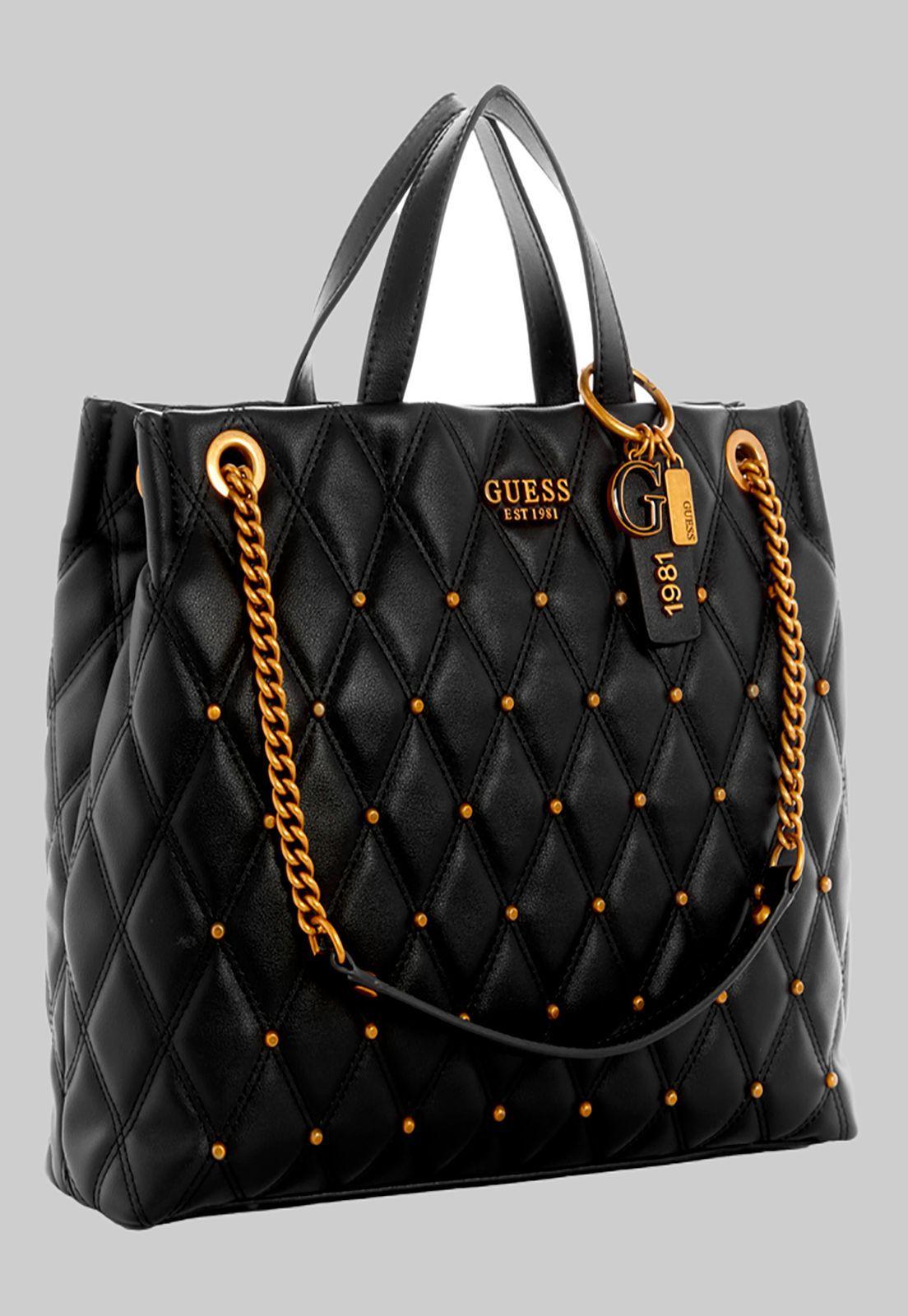 Cartera Triana Girlfriend Shopper Bla Negro Guess-1