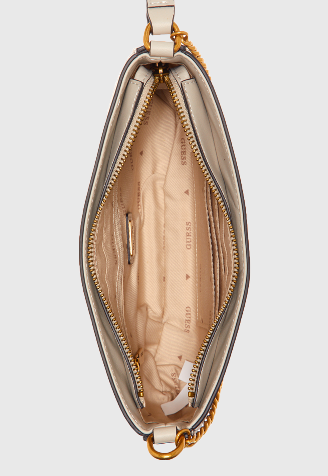 Mini Cartera Katey Mini Top Shoulder Crema Guess-2