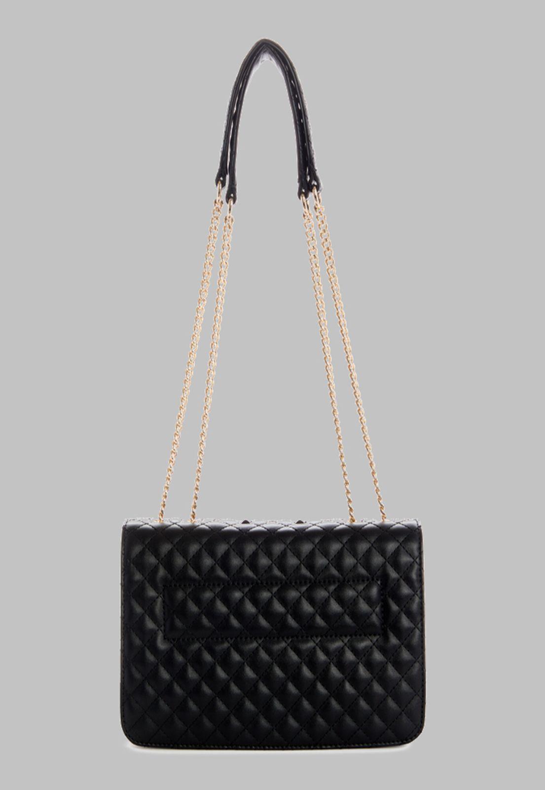 Cartera Guess Rue Rose Convertible Xbdy Flap Bla Negro-2