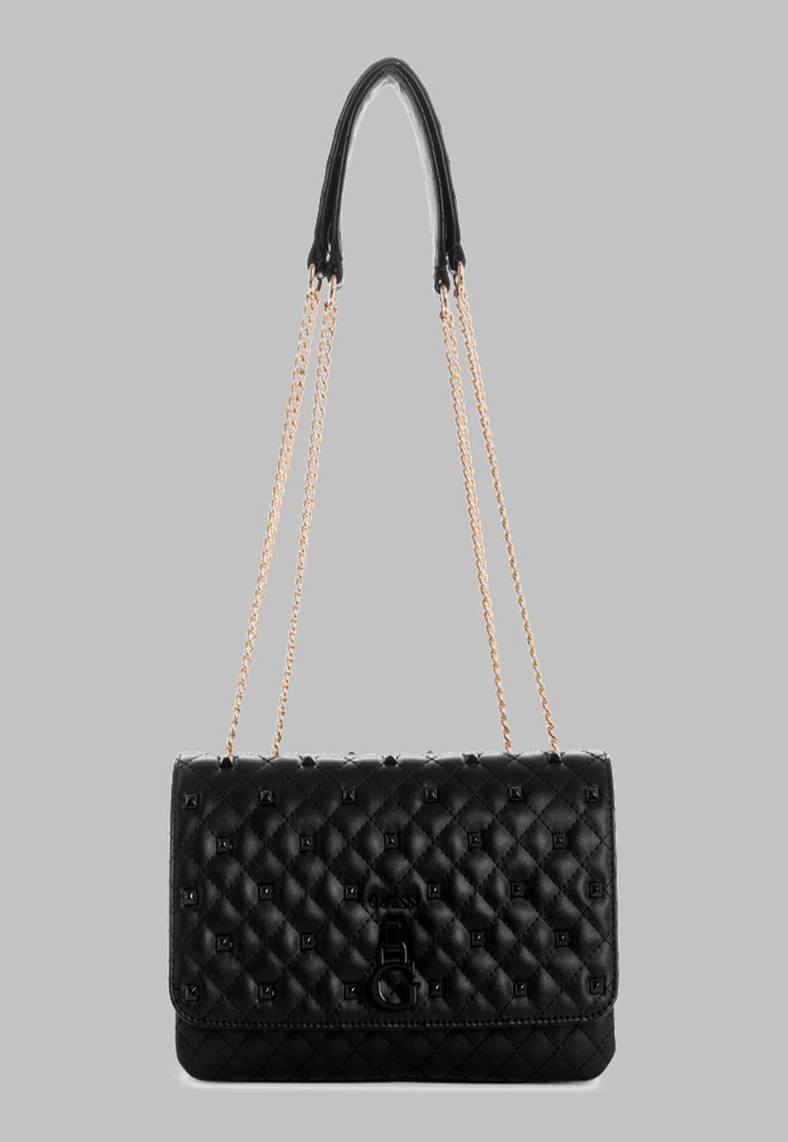 Cartera Guess Rue Rose Convertible Xbdy Flap Bla Negro-0